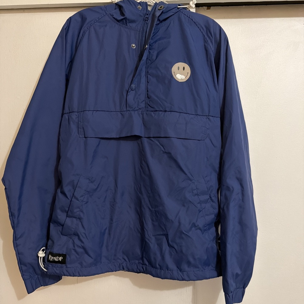 Ripndip Jacket Men's Size Small Blue Smile Face And Cat